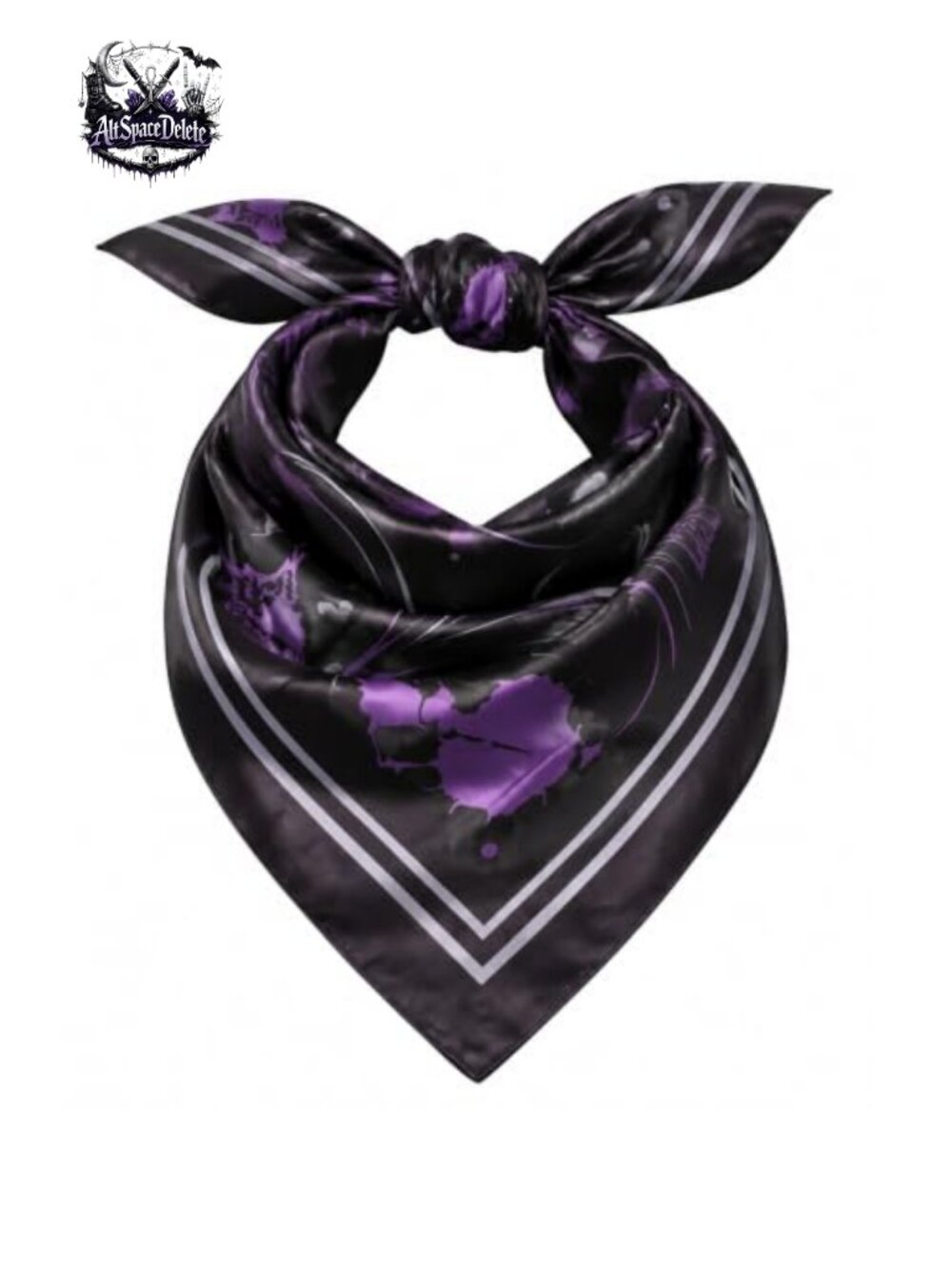 Satin Silk Bandana 27x27 Halloween Headband Scarf for Women Men